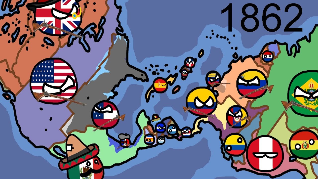 History Of The Americas (1754-2025) Countryballs