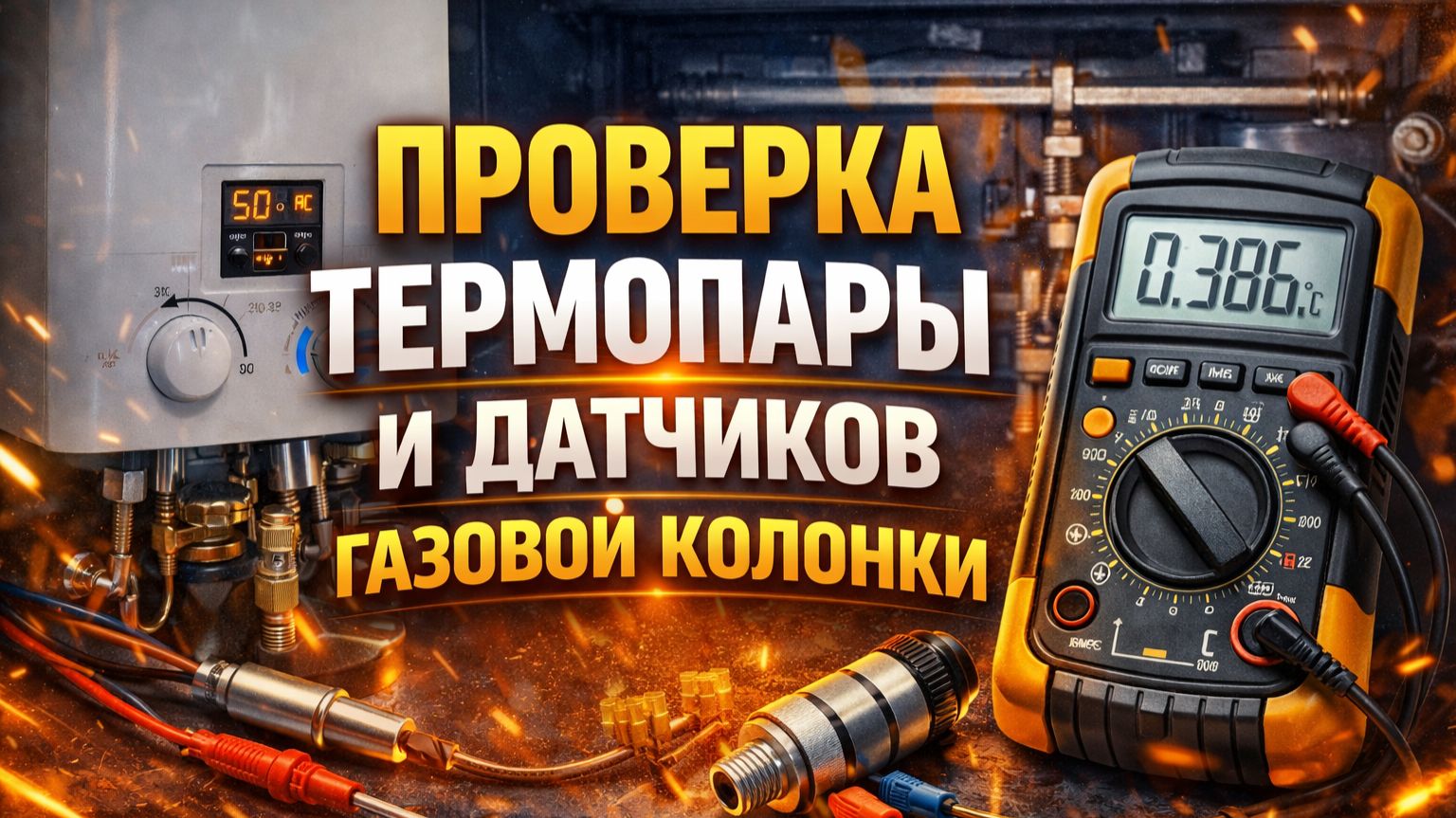 Проверка термопары и датчиков мультиметром на газовой колонке Бош