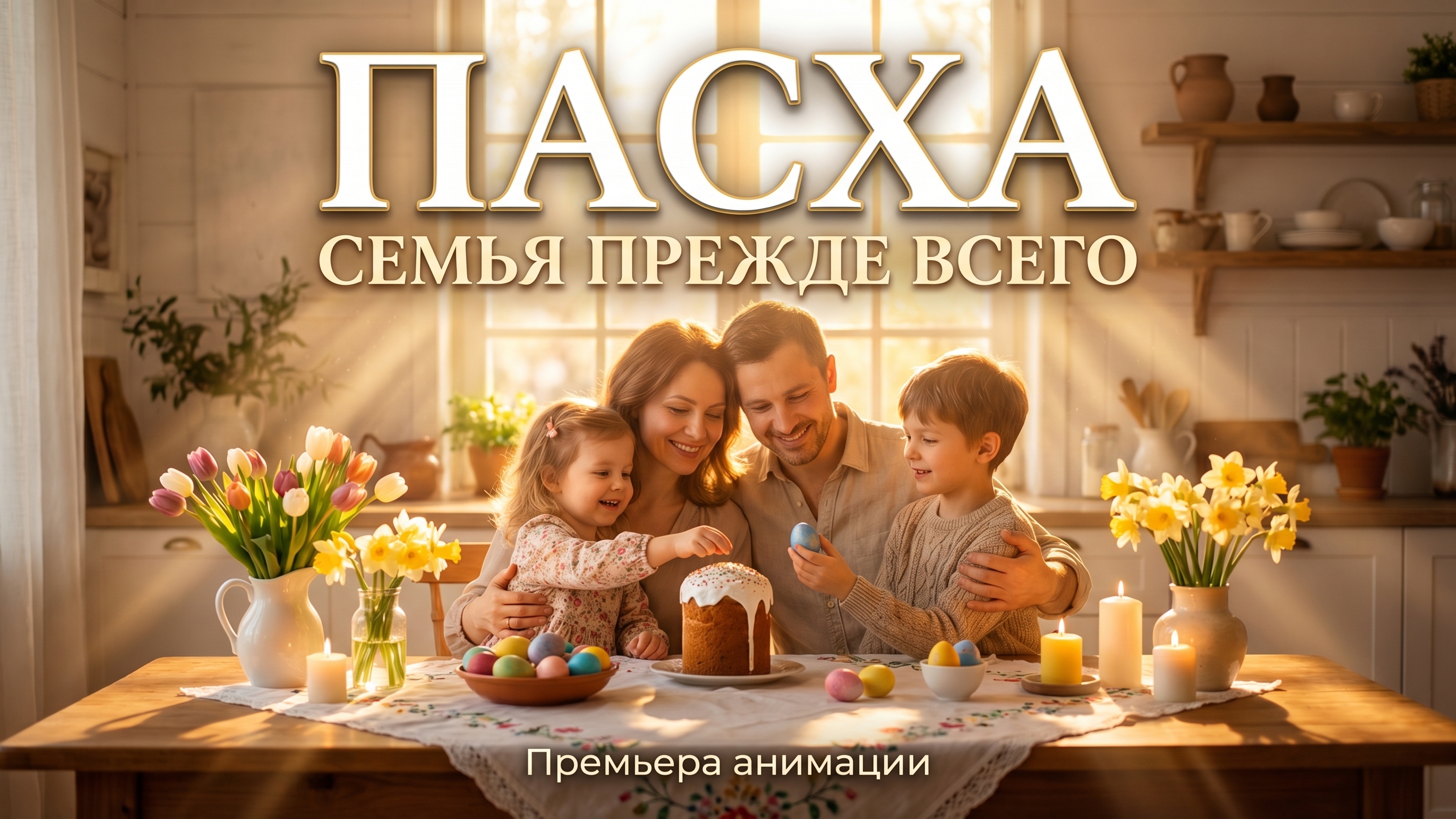 🌷 Пасха - Семья - Песня для детей | Красивая анимация про любовь