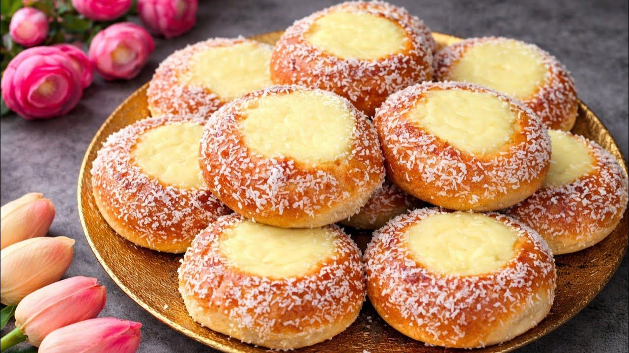 Пышные Булочки с Кремом. Все ищут этот рецепт, а он есть только в бабушкиной старой книге