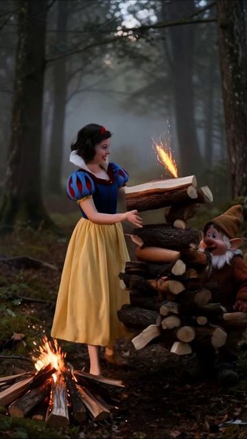 Снежка и гном: волшебный вечер у костра #Сказки #Дисней #Приключения