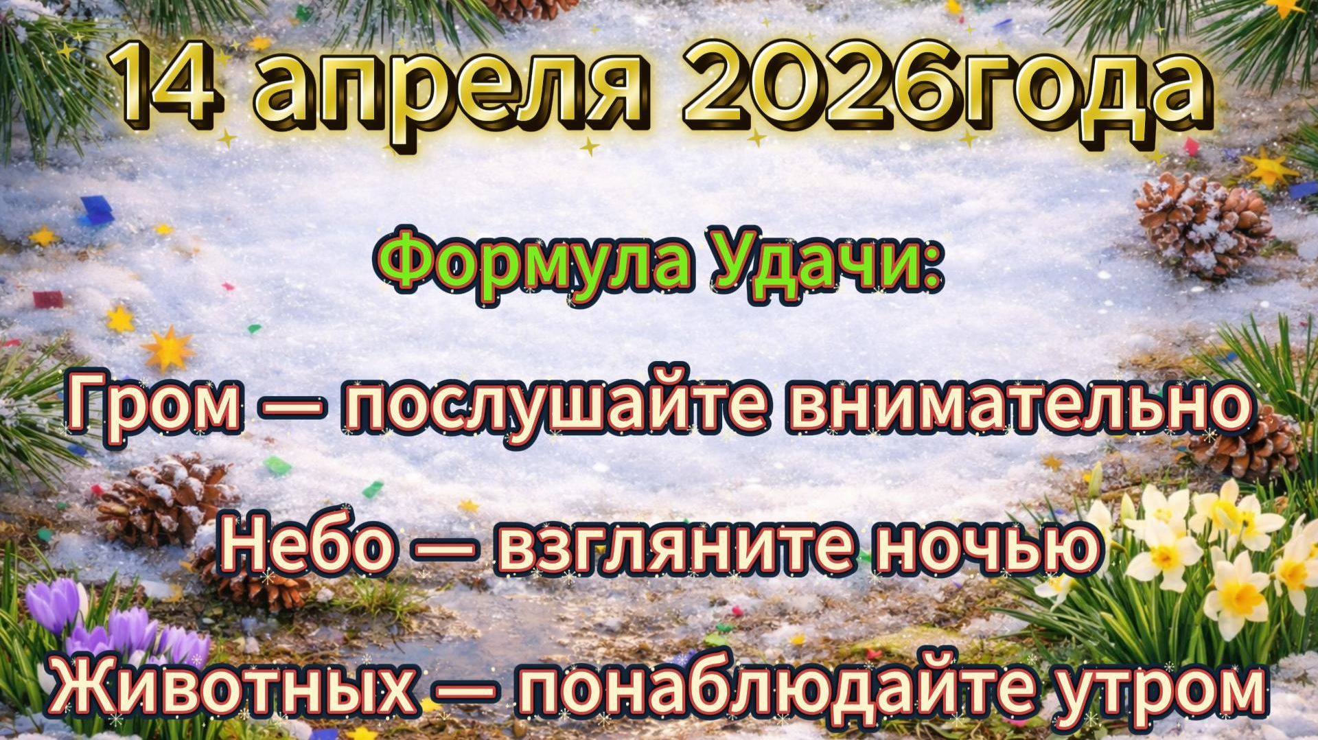 Народные приметы на 14 апреля 2026 года