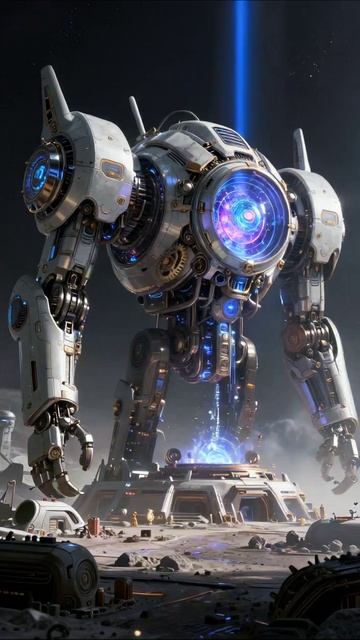 Гигантский робот на Луне: фантастические технологии будущего #роботы #космос #технологии