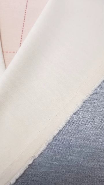 Ткань трикотаж 2-слойный 2-сторонний Италия, 541сливочный/серый меланж