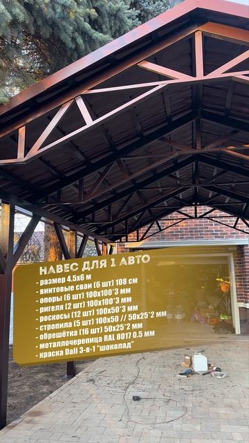 Навес для машины #спецкаркас