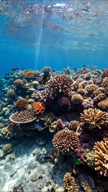 Подводный мир: Коралловый риф и его обитатели #подводныймир #кораллы #океан