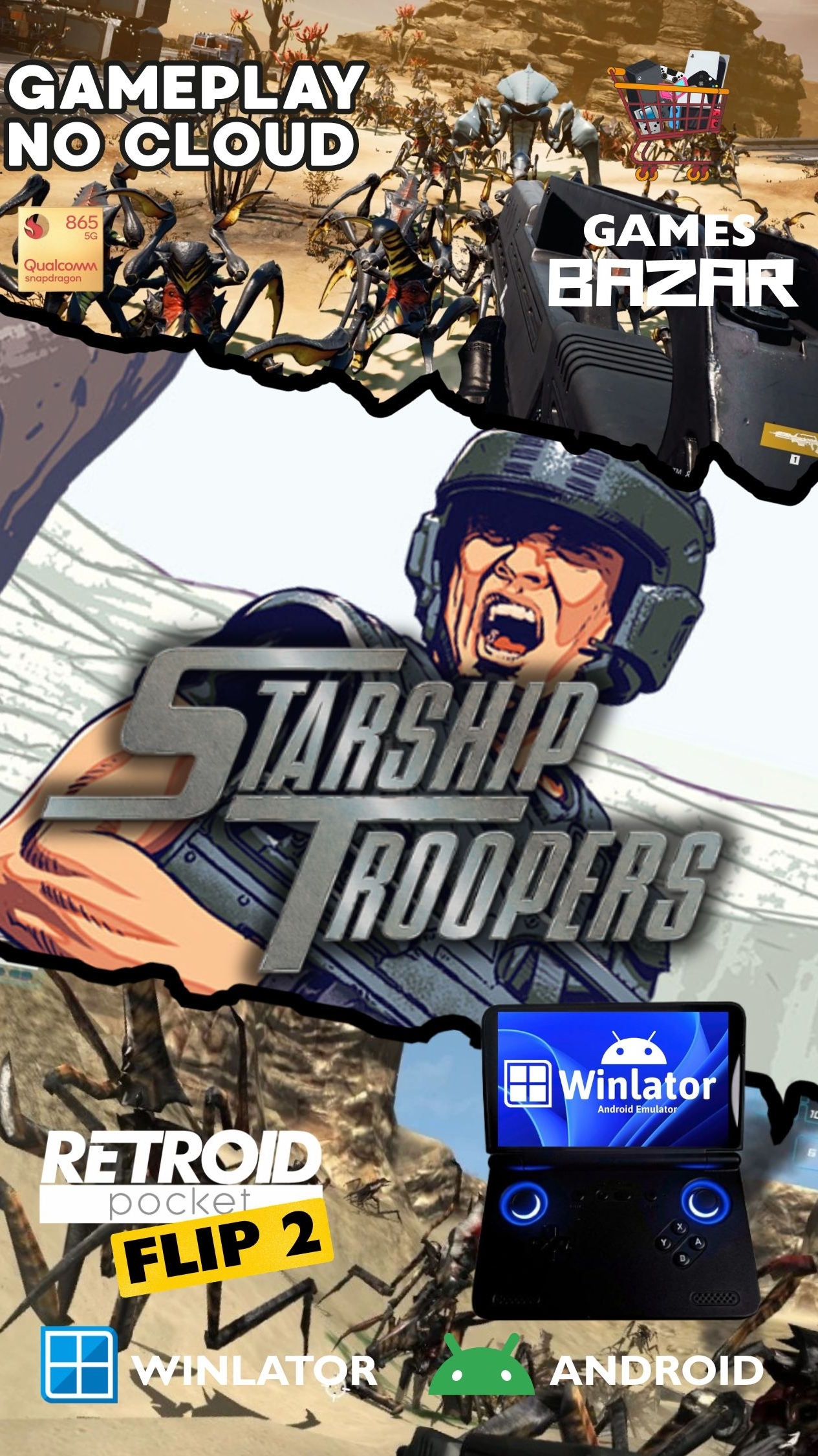 Starship Troopers Retroid Pocket Flip 2 Gameplay Winlator V10.1 #winlator #emulation #games