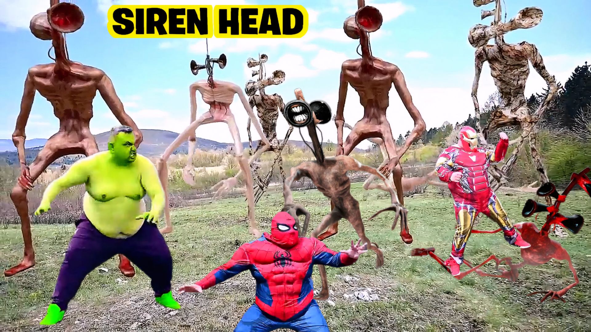 📢 СИРЕНОГОЛОВЫЙ 📢 - против СУПЕРГЕРОЕВ. Кто круче? SIREN HEAD или SUPERHEROES.