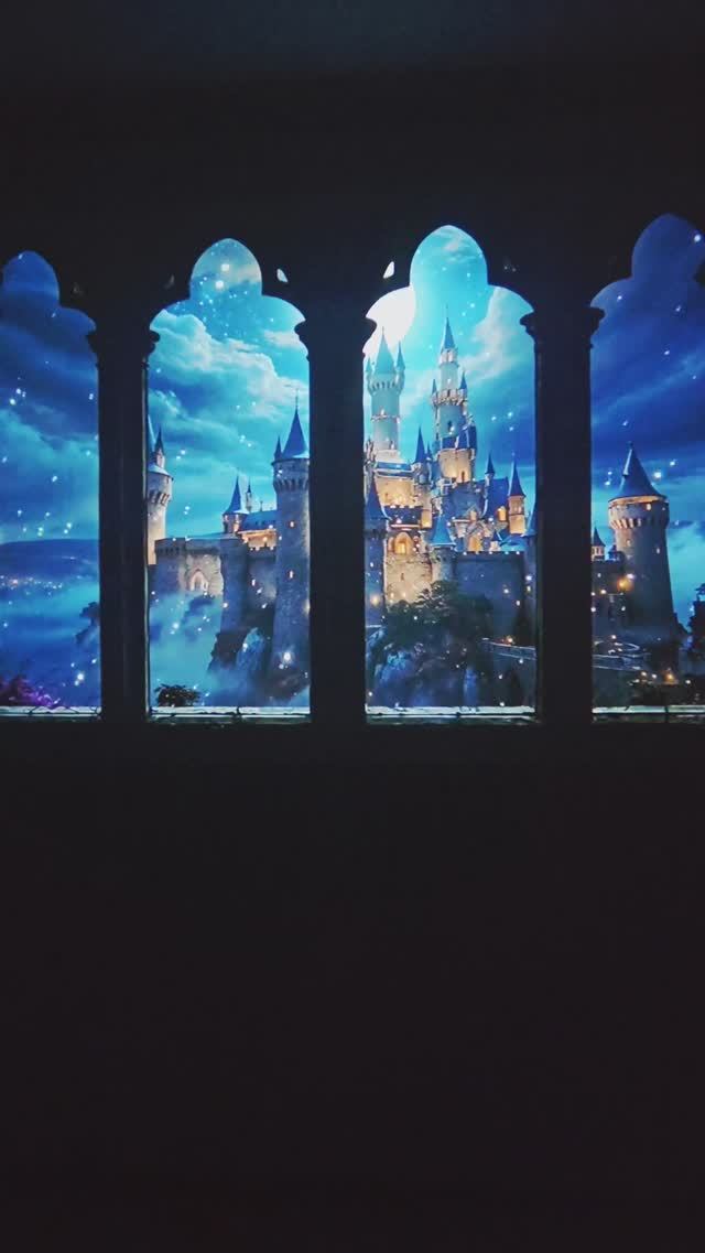 #harrypotter #disney #проекция #hogwarts #projection #зима #snow