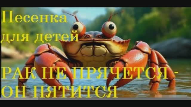 песенка для детей  ПЕСЕНКА РАК НЕ ПРЯЧЕТСЯ, ОН ПЯТИТСЯ