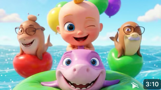 Учим цвета вместе с акулами. Английский для детей