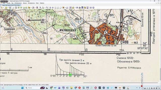 Для чего на топографической карте две шкалы заложений