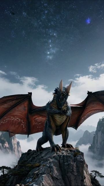 Легенда о драконах: полет в облаках #дракон #фантазия #приключения