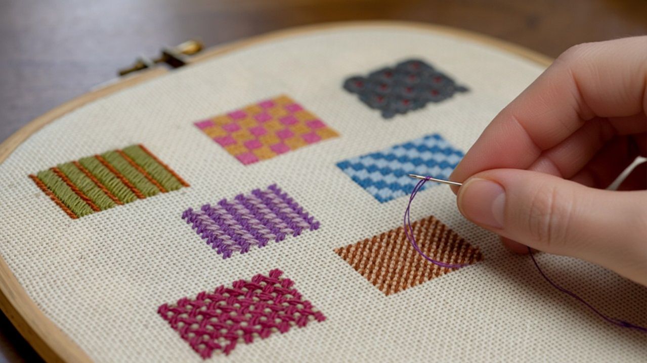 8 основных стежков для вышивки иглой: осваиваем профессиональное заполнение фона!