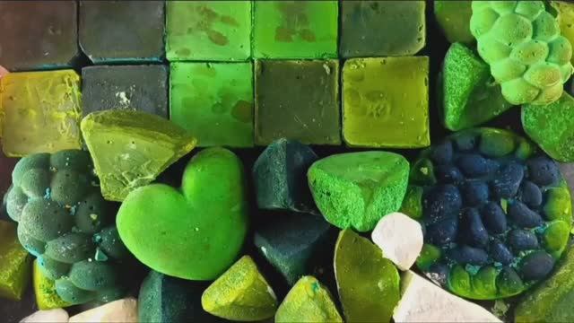 АСМР#49🌿Весенне-Пасхальный выпуск 🌿10/1 полных видео Зеленый, желтый,белый, голубой цвет магнезии