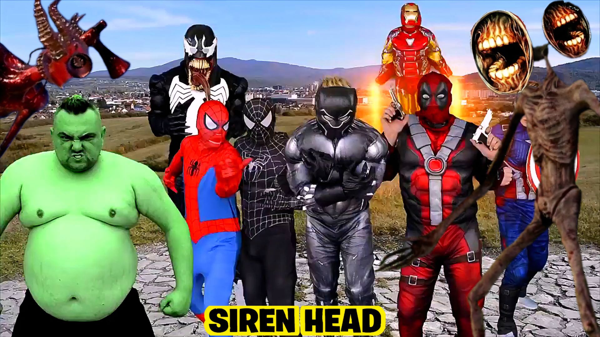 📢 СИРЕНОГОЛОВЫЙ 📢 - против СУПЕРГЕРОЕВ. Кто круче? SIREN HEAD или SUPERHEROES.