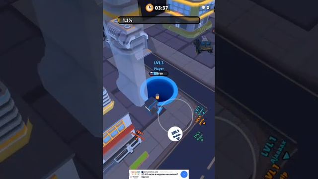 ГИГАНТСКАЯ ЧЁРНАЯ ДЫРА ПОГЛОЩАЕТ ВСЁ ( Hole.io) | ДРАГНИЛ