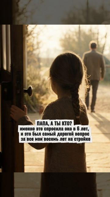 ПАПА, А ТЫ КТО - именно это спросила она в 6 лет, и это был самый дорогой вопрос за все мои восемь