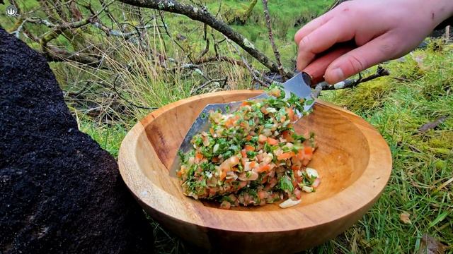 Perfect Grilled Cheese Over A Forest Stream