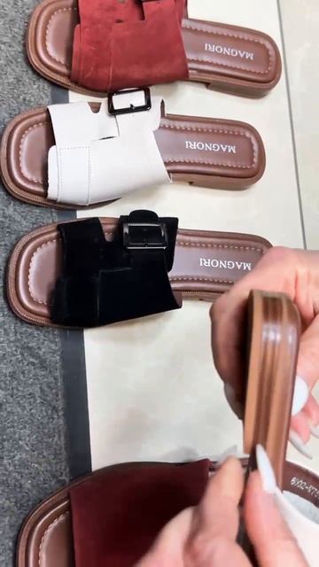 ШЛЕПАНЦЫ ИЗ КОЖИ И НАТУРАЛЬНОЙ ЗАМШИ  #большиеразмерыобуви #рыноксадовод  #женскаяобувь