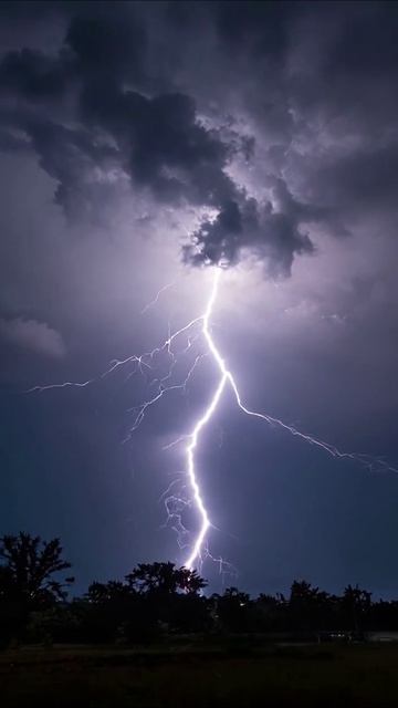 Молния в ночном небе #природа #молния #погода