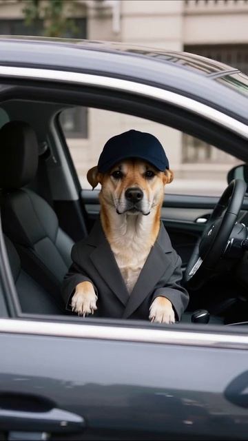 Умный пёс за рулём! #собака #приключения #комедия