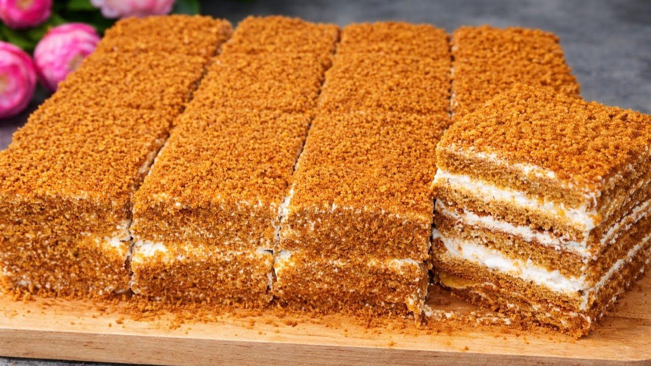 Медовик тающий во рту 100% результат! Теперь вы будете готовить коржи только так!