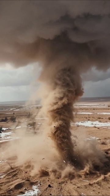 Песчаная буря: захватывающие моменты #песчанаябуря #природа #документалистика