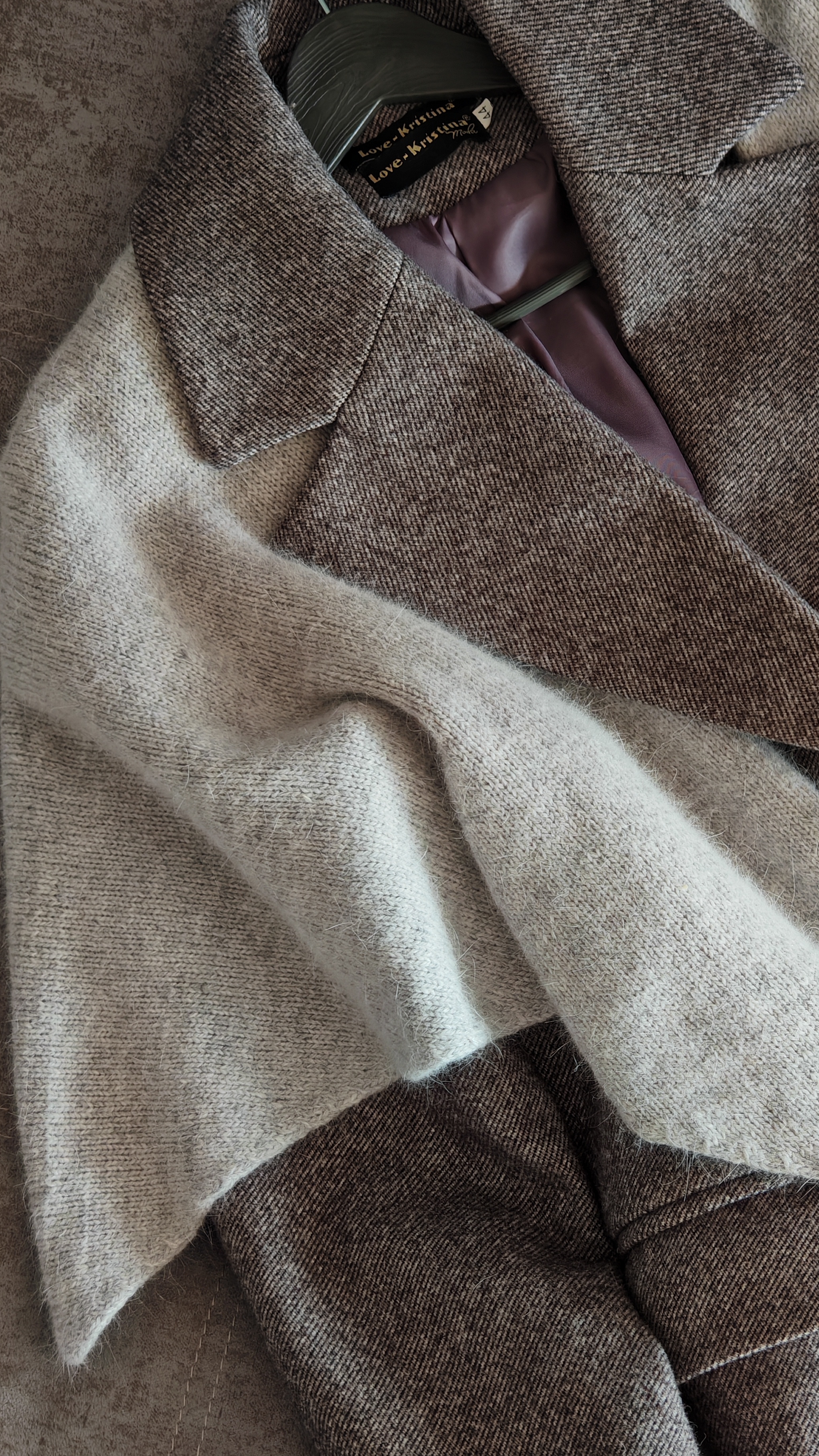 Косынка из пуха норки