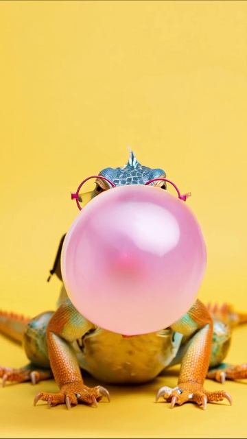 Умный ящер, пузырь и стиль! #ящерица #приключения #веселье