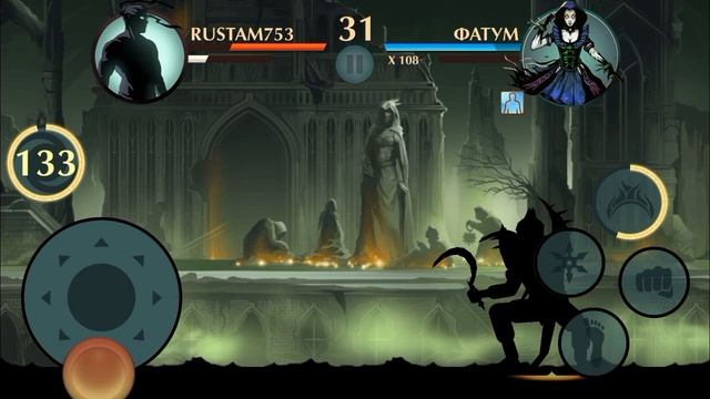 НАГИБАЮ ФАТУМ И АРХОСА С ПОМОЩЬЮ СЕРПОВ С КРОВОТЕЧЕНИЕМ. АРХОС СЛИШКОМ КРУТОЙ😎!/SHADOW FIGHT 2🖤#34