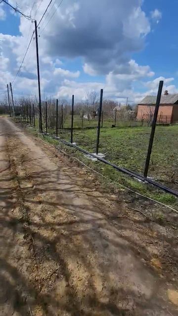 Установка забора #планировка #ограждение #металл #сварка #стройка #подбор #участок #домстрой