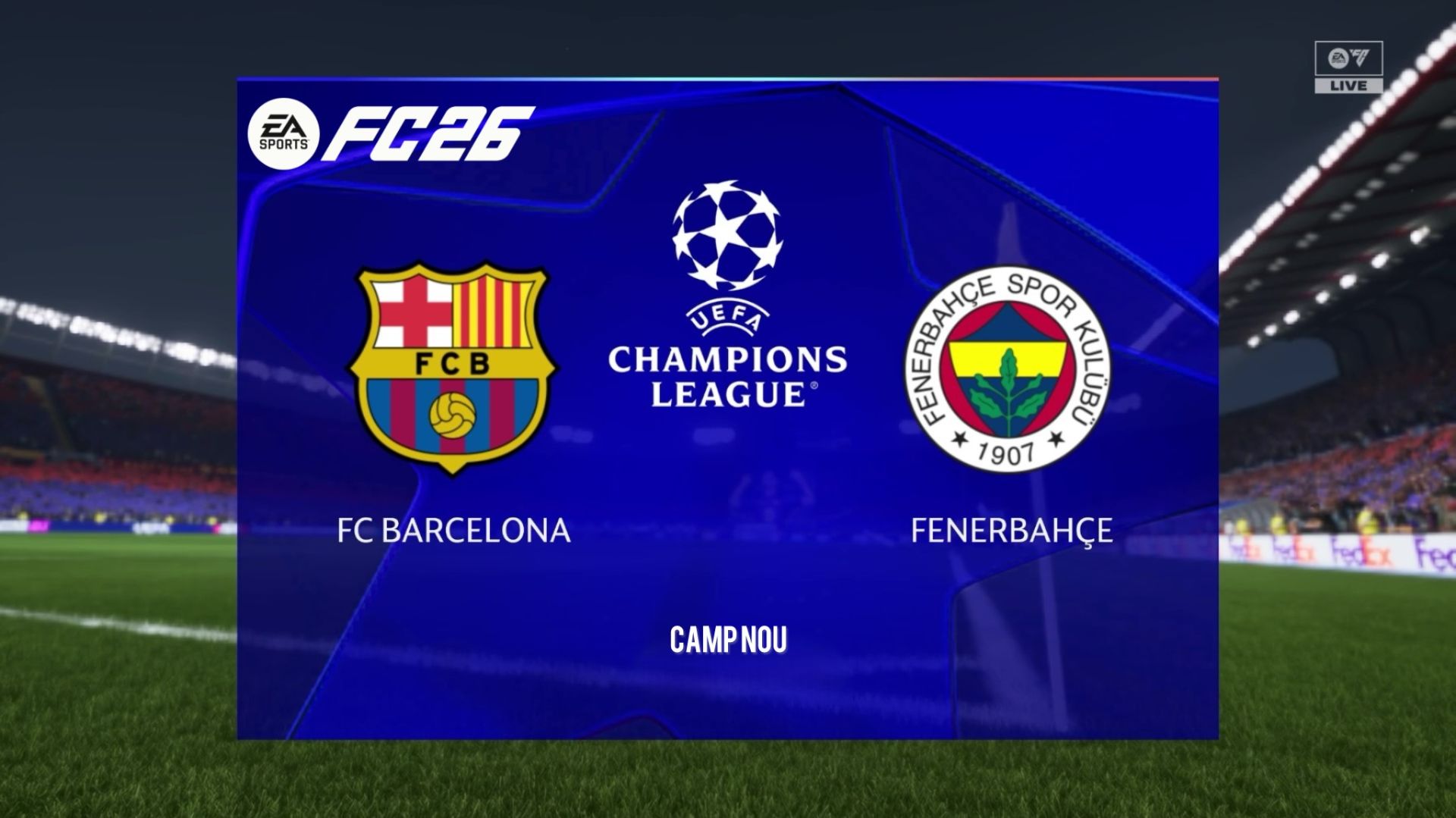 Барселона - Фенербахче 3 тур Групповой Этап Лига Чемпионов сезон 26/27 FC26