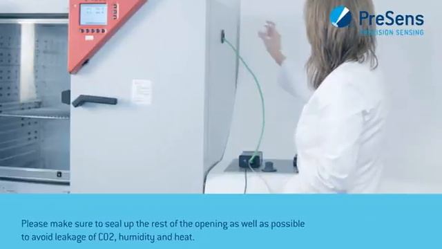 Установка системы измерения 02 и pH в инкубатор