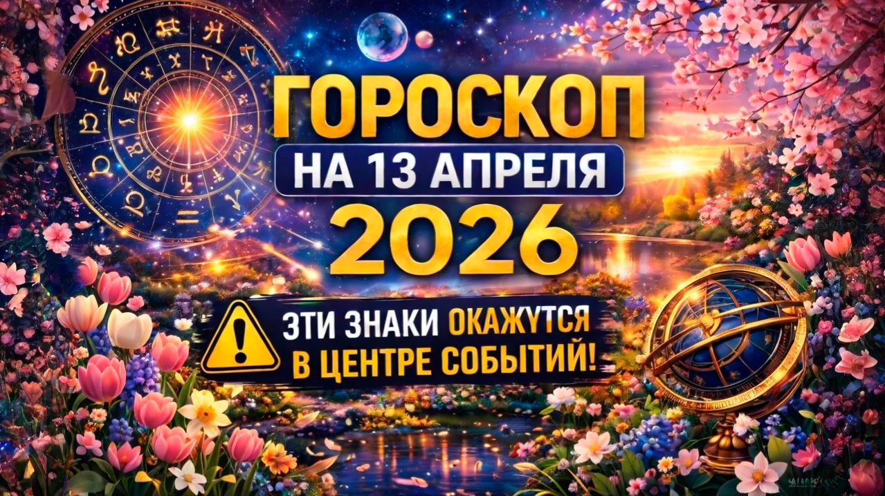 Гороскоп на 13 апреля 2026 ⚠️ Эти знаки окажутся в центре событий!