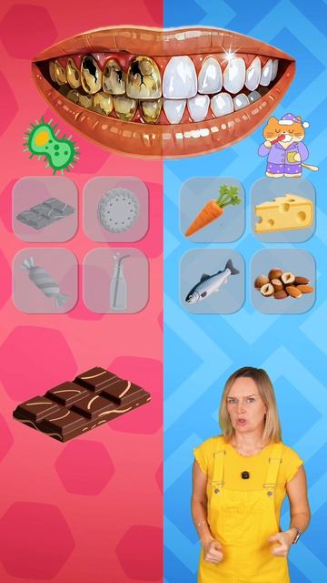 Хорошо Vs Плохо для зубов 🦷 | Полезная и вредная еда