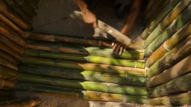 Building The Most Secret Underground Bamboo House By Ancient Skill - (PV)