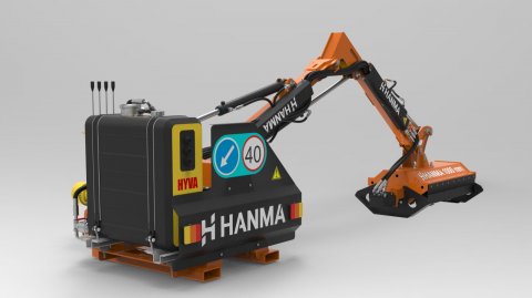 3D модель косилки мульчера манипуляторной на МТЗ 82