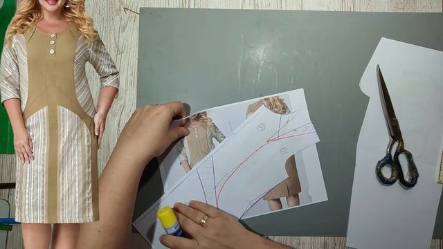 Моделирование. Идеальное комбинированное платье для любой фигуры. Выкройка № 2026.