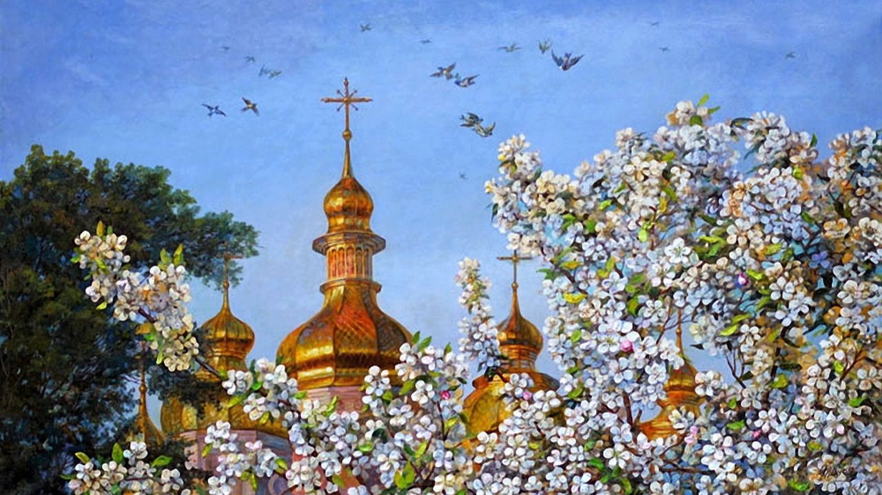 Весна в живописи художника Эдуарда Панова