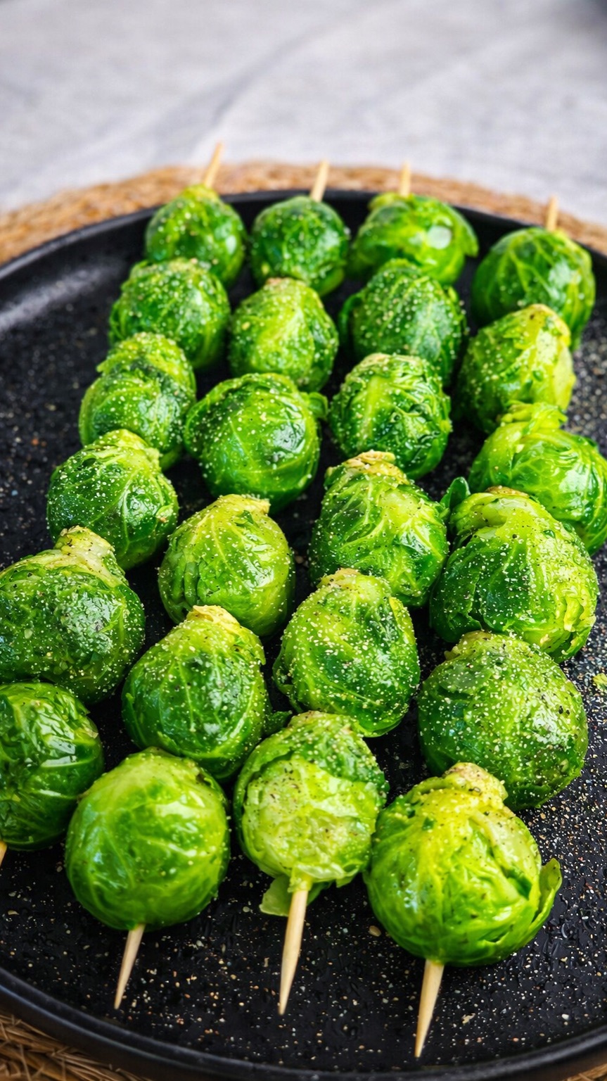 Шашлык из брюссельской капусты😉