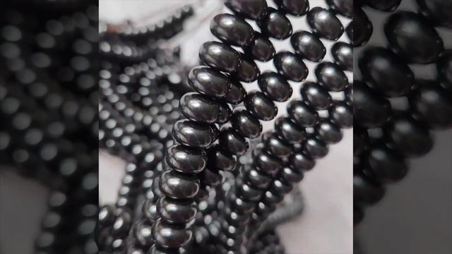 Гагат цельный рондели