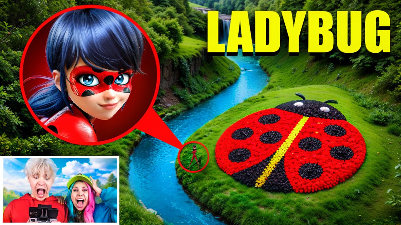 МОЙ ДРОН СНЯЛ ЛЕДИ БАГ & СУПЕР-КОТ в реальной жизни!!