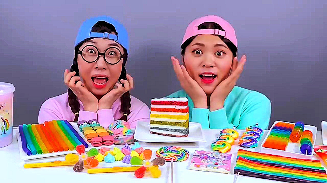 🌈 Радужные десерты 🌈 - СЛАДОСТИ и МАГИЧЕСКИЕ желе АСМР Мукбанг. ASMR еда.