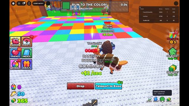 Я успел встать на голубой цвет и получил OMEGA брейнрота в это роблокс игре