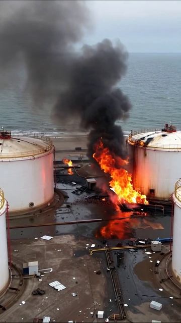 Пламя и дым: катастрофа на берегу #экология #катастрофа #пожар