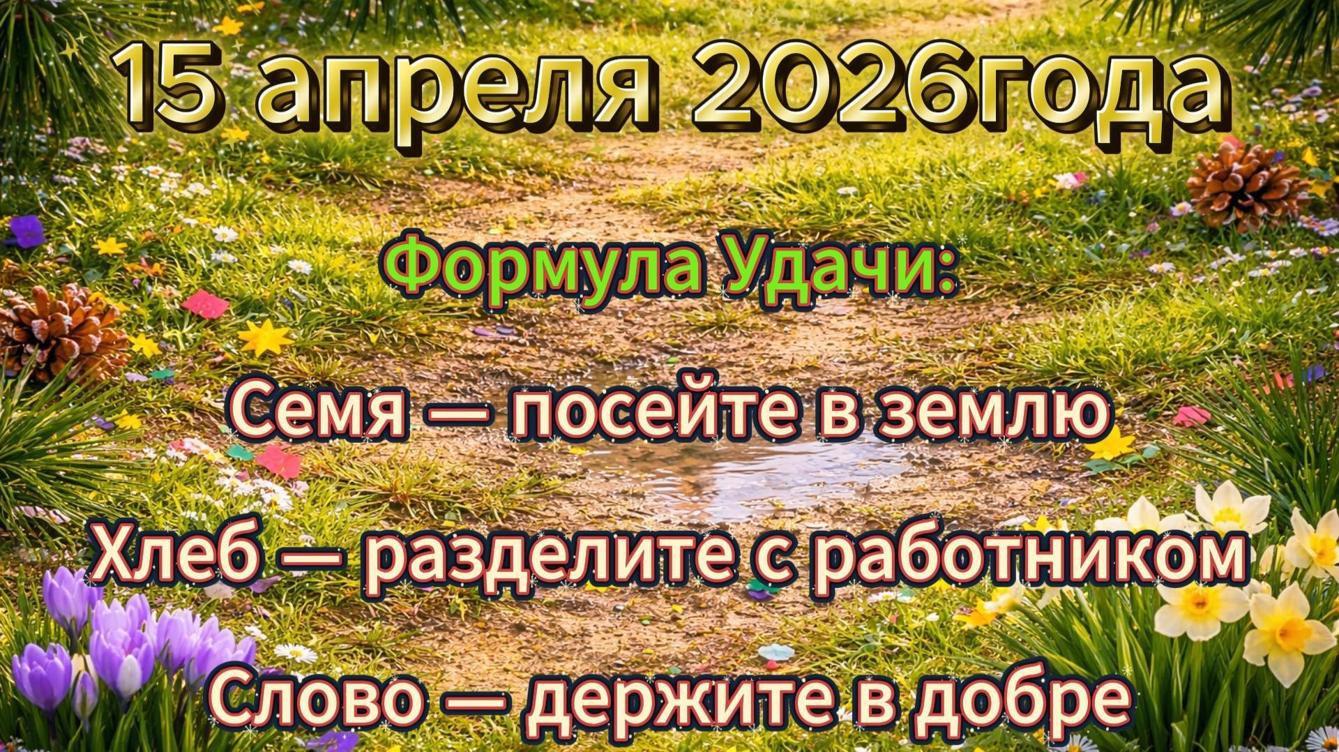 Народные приметы на 15 апреля 2026 года