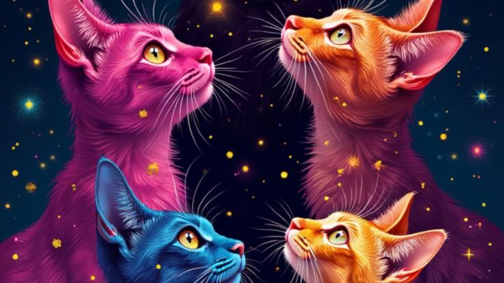 Разноцветная кошка