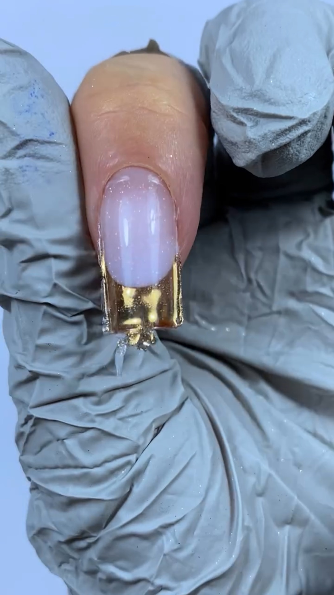 Золотистый выкладной френч