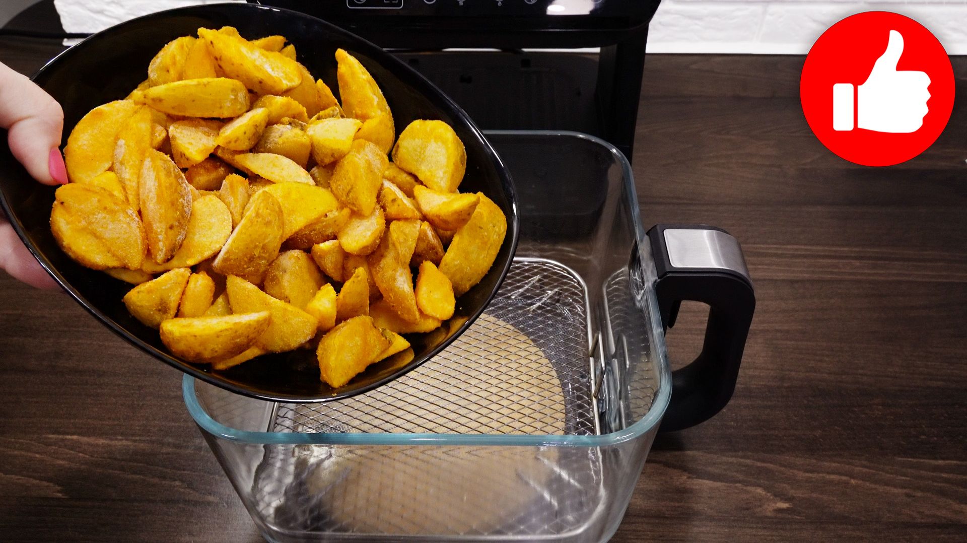 Быстрый и Вкусный рецепт картошки по деревенски в аэрогриле! Покоряет сразу. Кухонная станция Red550